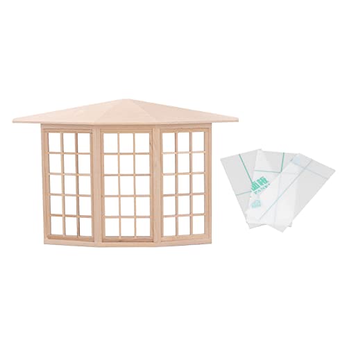 Nutriess Dollhouse Bay Fenster 1/12 Exquisite Miniaturholz -Holz 45 -Grad -Ecke 3 -Seitenmodell für DIY -kreative Projekte und detailliertes Dollhouse -Dekor Nutriess Dollhouse Bay Fenster 1/12 Exquisite Miniaturholz -Holz 45 -Grad -Ecke 3 -Seitenmodell für DIY -kreative Projekte und detailliertes Dollhouse -Dekor von NutriEss