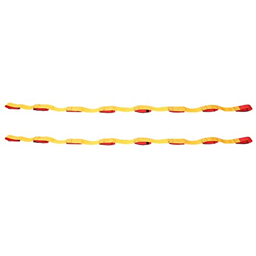 TEAMSPIEL Band elastisch strapazierfähig trainiert Koordination für Gruppenspiele Outdooraktivitäten Teamtraining gelb 3/5/8 Personen Größe (Normale Version 8 Personen) von NutriEss