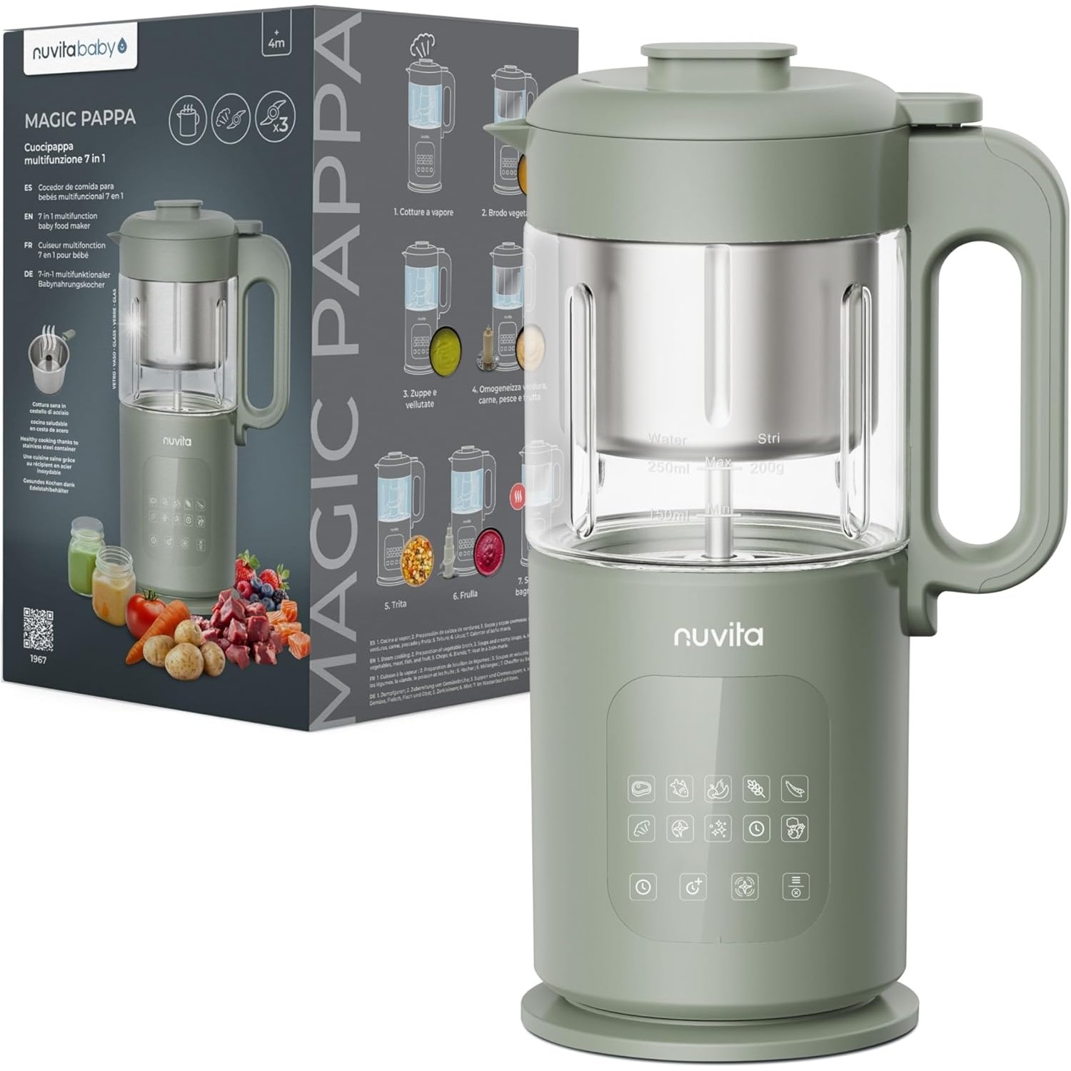 Nuvita Chef  Cuocipappa multifunzione 7 in 1 Magic Pappa con Ricettario von Nuvita