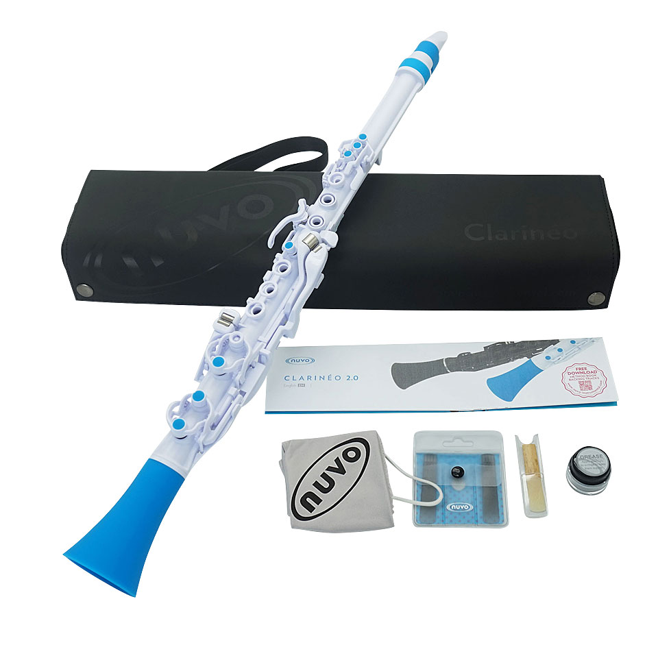 Nuvo Clarinéo 2.0 Standard Kit white-blue Klarinette Nuvo Clarinéo 2.0 Standard Kit white-blue Klarinette von Nuvo