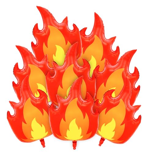 8 Pcs Fire Balloons,32 Inch Fire Truck Birthday Party Supplies Large Flame Balloons Aluminum Foil Fire Decorations 8 Pcs Fire Balloons,32 Inch Fire Truck Birthday Party Supplies Large Flame Balloons Aluminum Foil Fire Decorations von Nuxaechow