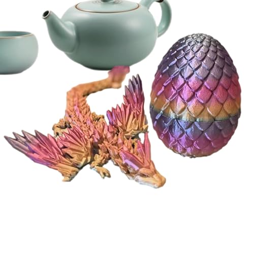 1/3 Stück 3D-gedrucktes Drachenei – PLA Mystery Dragon Egg, Langlebige Drachenei-Requisite | Multifunktions-Drachen-Ei-Ornament, Einzigartiges Design, Fabelwesen-Ei, Drachen-Themen-Ei Als Osterkörbche von Nuyhadds