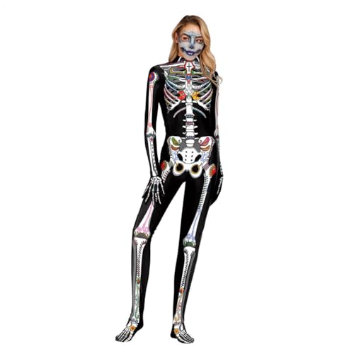 Halloween Kostüm Damen - 3D Zombie Cosplay Symbiose Bodysuit Party Bühne Kleidung | Gruseliges Performance Kostüm Themed Outfit für Maskerade Events Theater Show Erwachsene Halloween Party Ausrüstung von Nuyhadds