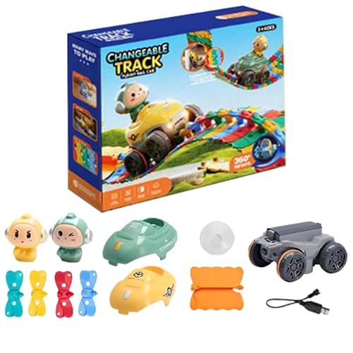 Nuyhadds Roller Coaster Track Toy, Achterbahngebäude -Set | Electric Brack Track Toy für 4+ Antigravity | Interaktives Bildungsspiel mit lustigem Rennbauen -Spiel für Mädchen von Nuyhadds