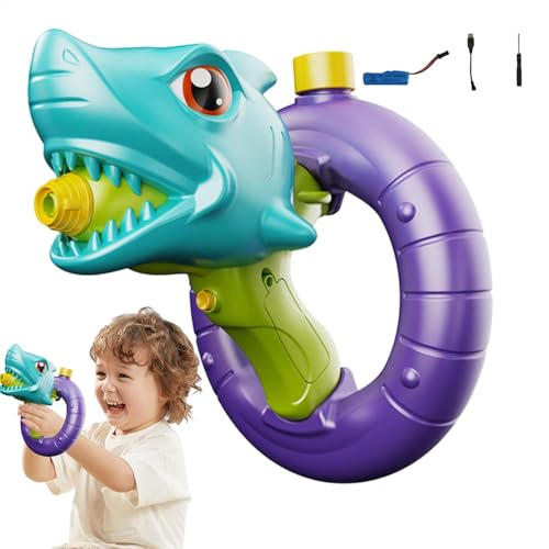 Nuyhadds Wasserschützen, Wasserkrümmung Spielzeug - Niedliche elektrische Dinosaurierhai -Wasser -Squirt Soakers,Wiederaufladbares Spitzen Poolspielzeug, 900 ml Tanksäure -Sommer -Party Nuyhadds Wasserschützen, Wasserkrümmung Spielzeug - Niedliche elektrische Dinosaurierhai -Wasser -Squirt Soakers,Wiederaufladbares Spitzen Poolspielzeug, 900 ml Tanksäure -Sommer -Party von Nuyhadds