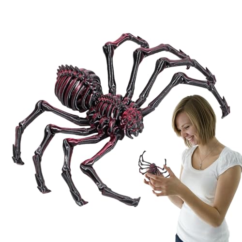 3D-gedrucktes Spinnen-Fidget, 3D-gedruckte Gelenkspinne - Artikulierte gefälschte Spinnenfiguren,Mystery Spider 3D-bewegliche Spinne für Erwachsene, Schreibtischspielzeug für das Klassenzimmer und Zuh von Nuyhgtr