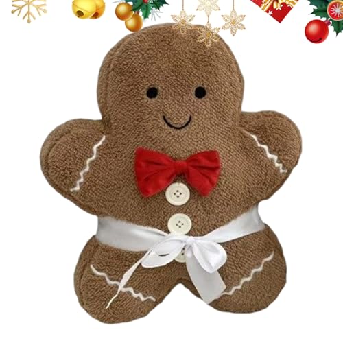 Gingerbread Pillow, Soft Cute Christmas Plush Doll, Stuffed Cartoon Toy on Your Kids and Teens, Ideal for Girls, Boys, Friends, Holiday Parties, School Rooms, Bedroom Sofa, Family Celebrations, von Nuyhgtr
