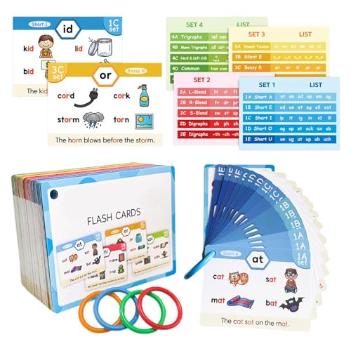 Interaktive Sichtwortkarten, Homeschool Vokabelkarten, Klassenzimmer Phonics Lernkarten, Phonikspiele für Früherziehung, Sichtwort Phonics Lernkarten, Phonics Vokabelkarten für Zuhause Interaktive Sichtwortkarten, Homeschool Vokabelkarten, Klassenzimmer Phonics Lernkarten, Phonikspiele für Früherziehung, Sichtwort Phonics Lernkarten, Phonics Vokabelkarten für Zuhause von Nuyhgtr