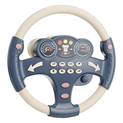 Kinderauto-Lenkspielzeug | Spielzeug-Lenkrad-Set | Kinderauto-Lenkspielzeug, tragbares, musikgesteuertes Fake-Lenkrad | Rollenspiel-Lenkrad, wiederaufladbares Lern- und Lernspielzeug für Kinder von Nuyhgtr