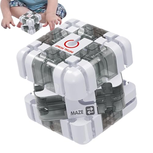 Labyrinth Cube - Gehirntraining 3D -Labyrinth -Puzzlespielzeug für Kinderlernen, Vorschulbildung mit sensorischer Funktion, Puzzlespiel für Schulpartys, 3,35 x 3 Zoll von Nuyhgtr