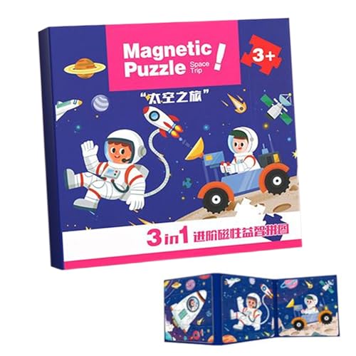 Magnetpuzzle Für Kinder | Kleinkindspielzeug Puzzle-Buch mit Lernaktivitäten,Magnetische Reisespiele für und Mädchen Kinder Alter 2-6,für Mädchen Alter 2-6 Kindergarten Vorschule Auto- und Flug von Nuyhgtr