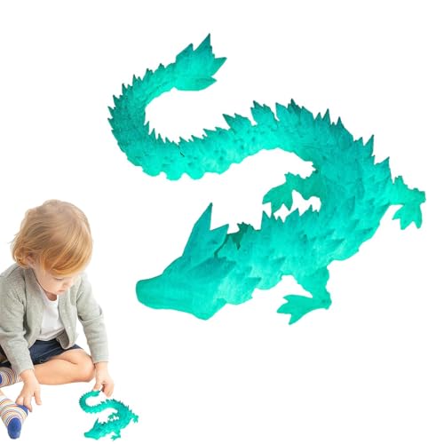 Nuyhgtr 3D Printed Dragon, Articulated Crystal Dragon Figure, 11.8 Inch Flexible Jointed Fantasy Model, Movable Desk Ornament for Home, Christmas, Halloween, Desktop Decoration Nuyhgtr 3D Printed Dragon, Articulated Crystal Dragon Figure, 11.8 Inch Flexible Jointed Fantasy Model, Movable Desk Ornament for Home, Christmas, Halloween, Desktop Decoration von Nuyhgtr