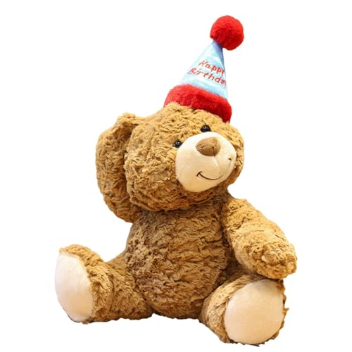 Nuyhgtr Bear Stuffed Animal, Cartoon Bear Plush, Birthday Plush Bear, Bear Birthday Hat, Birthday Christmas Bear, Kid's Bedroom Decor, Happy Birthday Prop, Plush Bear Toy, Bear Gift for Kids Nuyhgtr Bear Stuffed Animal, Cartoon Bear Plush, Birthday Plush Bear, Bear Birthday Hat, Birthday Christmas Bear, Kid's Bedroom Decor, Happy Birthday Prop, Plush Bear Toy, Bear Gift for Kids von Nuyhgtr