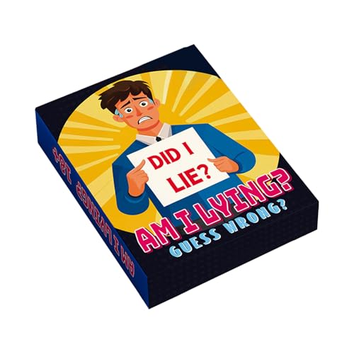 Nuyhgtr Card Games, Lie Guessing Party Game, Fun Multiplayer Activity, Social Game Set, Entertainment for Women, Men, Family Gatherings, Birthdays, Team Building Events, 3.5x2.52 inches von Nuyhgtr
