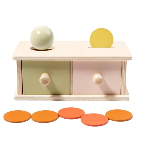 Nuyhgtr Coin and Ball Drop Box, Preschool Fine Motor Activities, Shape Sorting Learning Matching Game, Educational Wooden Drawer Box for Toddler Development 11x11x8.3cm Nuyhgtr Coin and Ball Drop Box, Preschool Fine Motor Activities, Shape Sorting Learning Matching Game, Educational Wooden Drawer Box for Toddler Development 11x11x8.3cm von Nuyhgtr