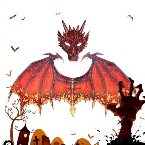 Nuyhgtr Drachenflügel und Masken-Kit, kreative Verkleidungsideen, einzigartige Halloween-Kostüme, Fantasy-Drachenkostüm, lustiges -Kostüm für Kinder, Halloween-Verkleidung, Nuyhgtr Drachenflügel und Masken-Kit, kreative Verkleidungsideen, einzigartige Halloween-Kostüme, Fantasy-Drachenkostüm, lustiges -Kostüm für Kinder, Halloween-Verkleidung, von Nuyhgtr