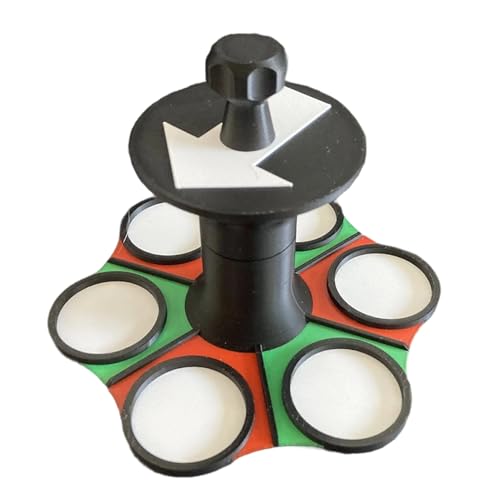 Nuyhgtr Drinking Game Roulette Wheel, Wine Glass Roulette Set, Group Activity Spinner, Interactive Beverage Challenge Games, Social Entertainment Gear for Gathering, 5.51x5.12 inches von Nuyhgtr