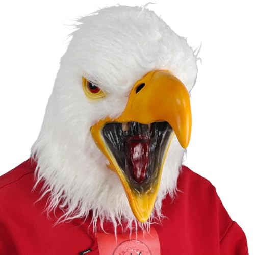 Nuyhgtr Halloween Adler Maske, Kreative Kostüm Maske, Weißer Adler Maske, Dress Up Maske, Halloween Gesichtsmaske Cosplay Kostüm Maske, Einzigartiges Adler Kostüm für Halloween Cosplay Nuyhgtr Halloween Adler Maske, Kreative Kostüm Maske, Weißer Adler Maske, Dress Up Maske, Halloween Gesichtsmaske Cosplay Kostüm Maske, Einzigartiges Adler Kostüm für Halloween Cosplay von Nuyhgtr