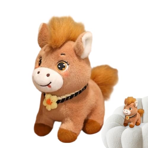 Nuyhgtr Horse Plüsch, süßes Puppenspielzeug mit großen Augen, weiches, huggierbar von Nuyhgtr