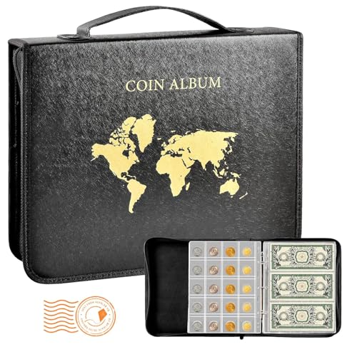 Nuyhgtr Münzsammelbuch | Münzsammelalbum - Transparentes Münzsammelalbum, Papiergeld-Sammelalbum, Neujahrsgeschenk, tragbar von Nuyhgtr