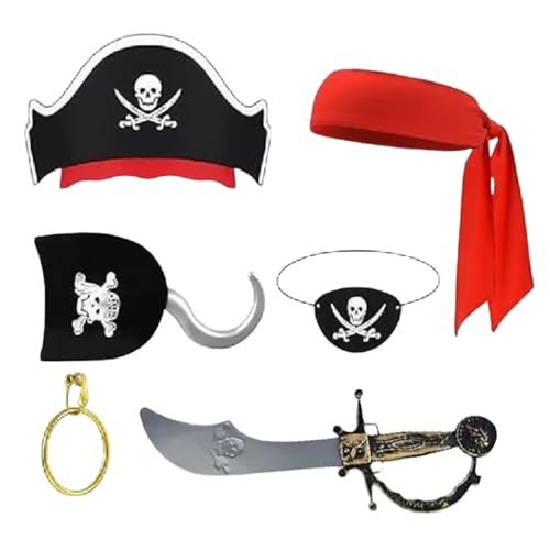 Nuyhgtr Piratenkostüm für Kinder,Cosplay-Piratenkostüme für Kinder - Halloween-Piraten-Kostüm-Zubehör-Set,Piratenkostüm-Set für Cosplay Nuyhgtr Piratenkostüm für Kinder,Cosplay-Piratenkostüme für Kinder - Halloween-Piraten-Kostüm-Zubehör-Set,Piratenkostüm-Set für Cosplay von Nuyhgtr
