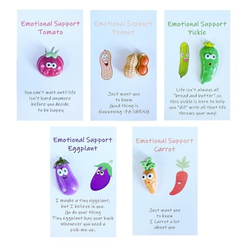 Nuyhgtr Positive Pocket Hug | Tragbare Ermutigungskarten | Kleine emotionale Unterstützungskarten Set mit 5 Karten für Kollegen, Mitarbeiter, Freunde, Harzfiguren-Unterstützungs-Ornament-Karte von Nuyhgtr