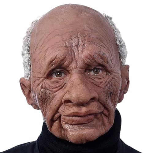 Nuyhgtr Scary Old Man, Horror Face Cover, Elastic Old Man, Halloween Costume Prop, Horror Cosplay Accessory, Scary Face Masks, Old Man Headwear, Horror Event Masks Nuyhgtr Scary Old Man, Horror Face Cover, Elastic Old Man, Halloween Costume Prop, Horror Cosplay Accessory, Scary Face Masks, Old Man Headwear, Horror Event Masks von Nuyhgtr