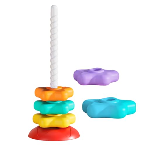 Nuyhgtr Stapelspielzeug,Stapelspielzeug für Kinder - Regenbogen-Spin-Turm,Frühpädagogischer Stapelturm in Sternform für Mädchen ab 6 Monaten, Weihnachten Nuyhgtr Stapelspielzeug,Stapelspielzeug für Kinder - Regenbogen-Spin-Turm,Frühpädagogischer Stapelturm in Sternform für Mädchen ab 6 Monaten, Weihnachten von Nuyhgtr
