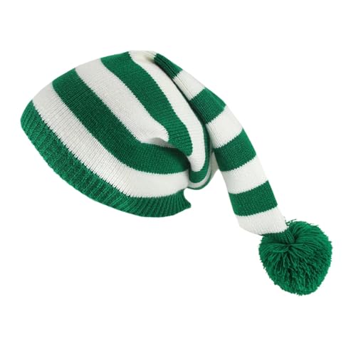 Nuyhgtr Strickmütze, Weihnachtsstrickmütze, elastische Weihnachtsmütze, bequeme Wintermütze, bunte Weihnachtsmütze, Urlaubsmütze, bunte elastische Strickmützen für Weihnachtsfeiern von Nuyhgtr