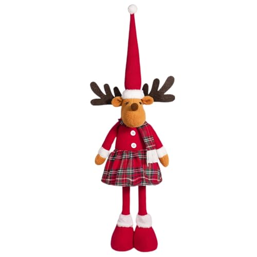 Nuyhgtr Weihnachten Stehpuppen, Elch Weihnachten Plüsch, Stehender Weihnachtselch, Weihnachten Plüsch, Stehender Elch Weihnachten Plüsch Ornament für Fenster und Tisch Display von Nuyhgtr