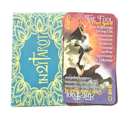Tarotkarten, 78 Karten Orakeldeck, Paws Tarot Kingdom Tarot Tarot Eighty, detaillierte Bilder, Wahrsagungswerkzeuge, Tarotspiel für Brettunterhaltung und Einblick, 7,2 x 10,3 cm von Nuyhgtr