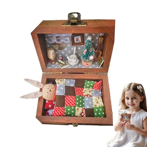 Wooden Miniature Doll House, Miniature House Kits for Adults, Animal-in-Boxes Craft Design, Handmade Realistic Toy Collectible Model, Decorative Scenery for Projects Wooden Miniature Doll House, Miniature House Kits for Adults, Animal-in-Boxes Craft Design, Handmade Realistic Toy Collectible Model, Decorative Scenery for Projects von Nuyhgtr