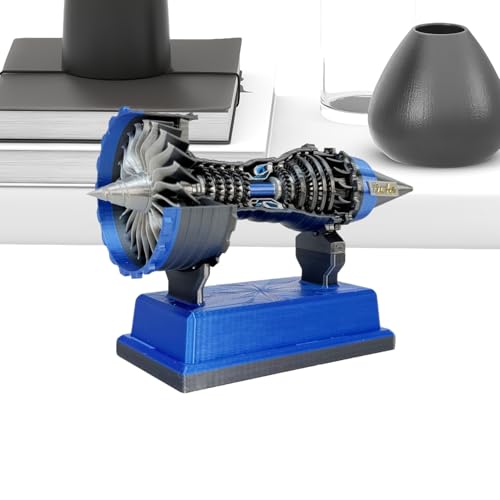 Aircraft Engine Model, Simulation Working Aircraft, Desktop Ornament Collectible, Blue, Mechanical Science Toy for Home Teens Students Adults Boys Girls, Long Lasting Aircraft Engine Model, Simulation Working Aircraft, Desktop Ornament Collectible, Blue, Mechanical Science Toy for Home Teens Students Adults Boys Girls, Long Lasting von Nuytghr