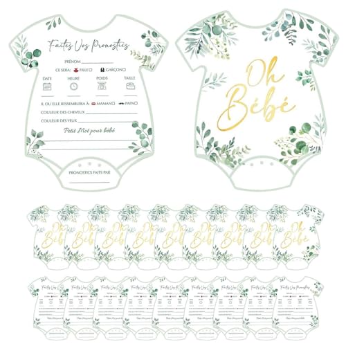 Baby Cards, Prediction Advice Notes, Funny Gender Neutral Game Kit, Keepsake Party Activity for Parents to Be, Family, Guests, Shower, Graduation, Boy or Girl 5.31x5.91 Inches von Nuytghr