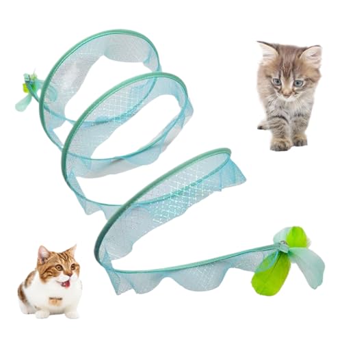Cat Tunnel, S-Shaped Kitten Exercise Tube, Portable Foldable Pipe, Feather Bell Toy, 50x25cm, Indoor/Outdoor Fun, Boredom Relief, Interactive Training Play for Kittens and Cats Cat Tunnel, S-Shaped Kitten Exercise Tube, Portable Foldable Pipe, Feather Bell Toy, 50x25cm, Indoor/Outdoor Fun, Boredom Relief, Interactive Training Play for Kittens and Cats von Nuytghr