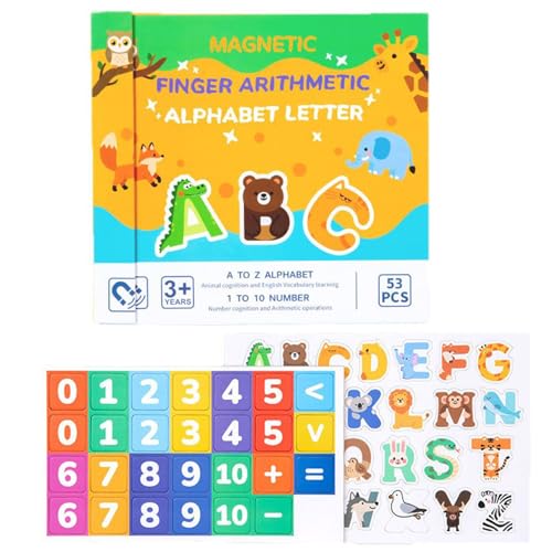 Counting Toys, Learning Game, Educational Activity, 10.24x9.57x0.79 Inches, Preschool Letter Matching with Game Cards, Early Education for Boys Girls Kids Classroom Easter Birthday Kindergarten Use von Nuytghr