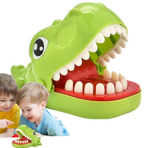 Dinosaur Dentist Toy, Bite Finger Game, Sound Effects Feature, 14.5x9.4x10cm, Colorful Tabletop Design, Surprise Reaction Play, for Kids Ages 4 and Up, Family Fun, Party Game Dinosaur Dentist Toy, Bite Finger Game, Sound Effects Feature, 14.5x9.4x10cm, Colorful Tabletop Design, Surprise Reaction Play, for Kids Ages 4 and Up, Family Fun, Party Game von Nuytghr