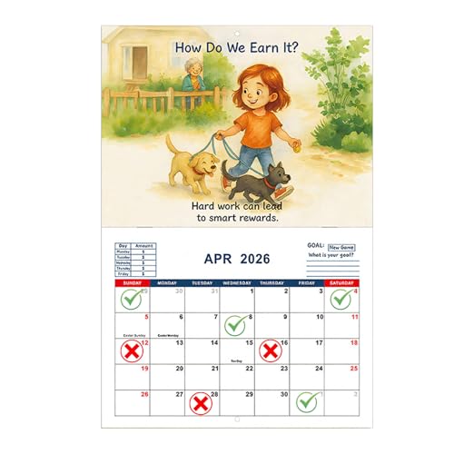 Finanzkalender Für Kinder 2026 - Finanzerziehungskalender Für Eltern Und Kind - Pädagogisches Lernspielzeug Zur Haushaltsplanung von Nuytghr