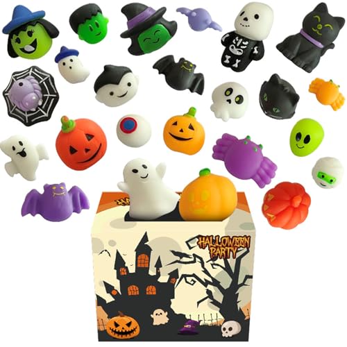 Halloween Quetschspielzeug,Niedliches 24-teiliges Halloween Streichespielzeug - Taschenspiele Für Erwachsene Büros Wartezimmer Teenager Konzentration Kinder Stressabbau von Nuytghr