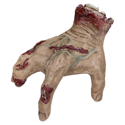Halloween Severed Hand Props, Bloody Hand Decorations, Realistic Human Body Parts for Themed Haunted Houses, Escape Rooms, and Spooky Parties, 7.09x4.72x5.91 Inches von Nuytghr