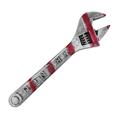 Halloween Wrench, Bloody Simulation Tool Prop, Realistic Horror Costume Accessory, 17.72x4.72x1.38 Inches Scary Party Decoration for Role Play, Bars, Escape, Room, Holiday Events Activities Cosplay von Nuytghr