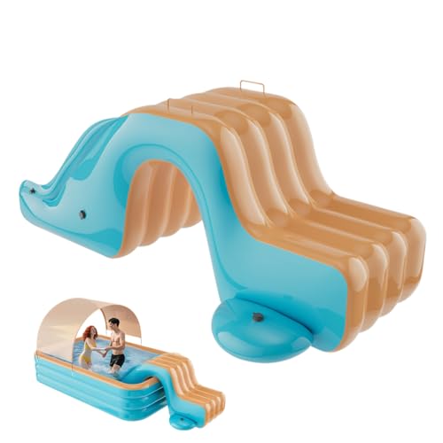 Inflatable Water Slide, Backyard Blow Up Play Center, Fun Outdoor Splash Toy, 68.95x41.37x29.55 Inches, Built in Sprinkler Feature, Easy Design, for Kids Yard Garden Patio Park Use von Nuytghr