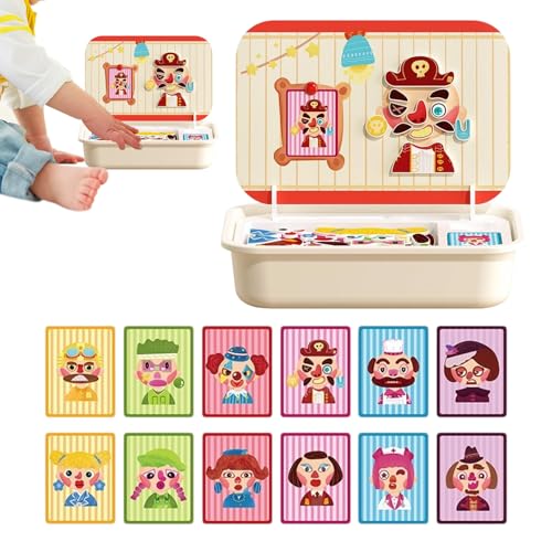 Jigsaw Magnet,Holz Magnet Puzzle Mit Aufbewahrungsbox Für Unterwegs - Lernspielzeug Ab 3 4 5 6 Jahren,Ab 3 4 5 6 Jahre Madchen von Nuytghr