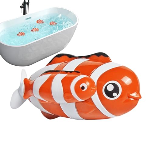 Kid Bath Toys, Automatic Floating Fish Water Game, Assorted Sizes, Interactive Bathtub Toy for Baby Toddler Girls Boys Preschool Early Learning Fun Bathing Activity Entertainment, 140g von Nuytghr
