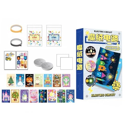 Kids Science Kits, Circuit Light-Up Card Kit, Hands-On STEM Learning Activity, Safe Educational Electronics Project, Creative Craft Set, for Boys Students Classroom Gift Use von Nuytghr