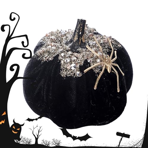 Kürbisse zum Dekorieren | Halloween-Kürbis-Spinnen- – 3D-Samtfiguren mit Spinnen-Design für Urlaub, Fenster, Tisch, Tür, Haus, Büro, Zuhause Kürbisse zum Dekorieren | Halloween-Kürbis-Spinnen- – 3D-Samtfiguren mit Spinnen-Design für Urlaub, Fenster, Tisch, Tür, Haus, Büro, Zuhause von Nuytghr