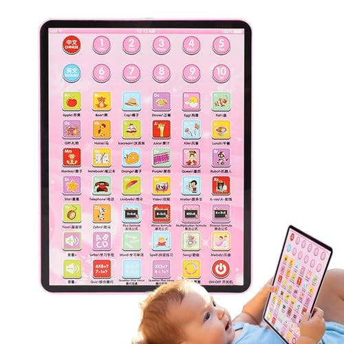 Learning Tablet, Children Electronic Educational Toy, Kids Interactive Learning and Fun, 6.1x4.72x0.59 inches, Early Development System for Kids Ages 2-5 von Nuytghr