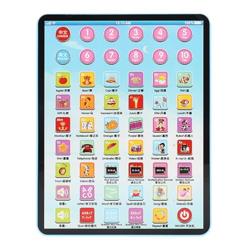 Learning Tablet, Children Electronic Educational Toy, Kids Interactive Learning and Fun, 6.1x4.72x0.59 inches, Early Development System for Kids Ages 2-5 von Nuytghr