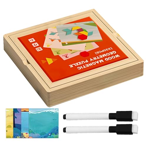 Magnetic Blocks, Wood Shape Puzzles, Geometric Cubes Set, Sturdy Safe Material, Portable Travel Friendly, 8.86x8.86x2.76 Inches, Birthday Gift for Kids Age 3 and Up Magnetic Blocks, Wood Shape Puzzles, Geometric Cubes Set, Sturdy Safe Material, Portable Travel Friendly, 8.86x8.86x2.76 Inches, Birthday Gift for Kids Age 3 and Up von Nuytghr