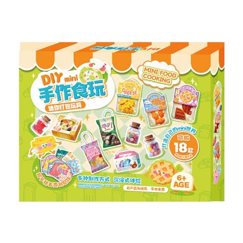 Miniatur Getränke Essen Kit | Pretend Play Küchenspielzeug | Süßigkeiten und Desserts Sammlung, Mini Lebensmittel Set, Mini Cute Getränke und Snacks Kinder Kreatives Spielset Tiny Food von Nuytghr